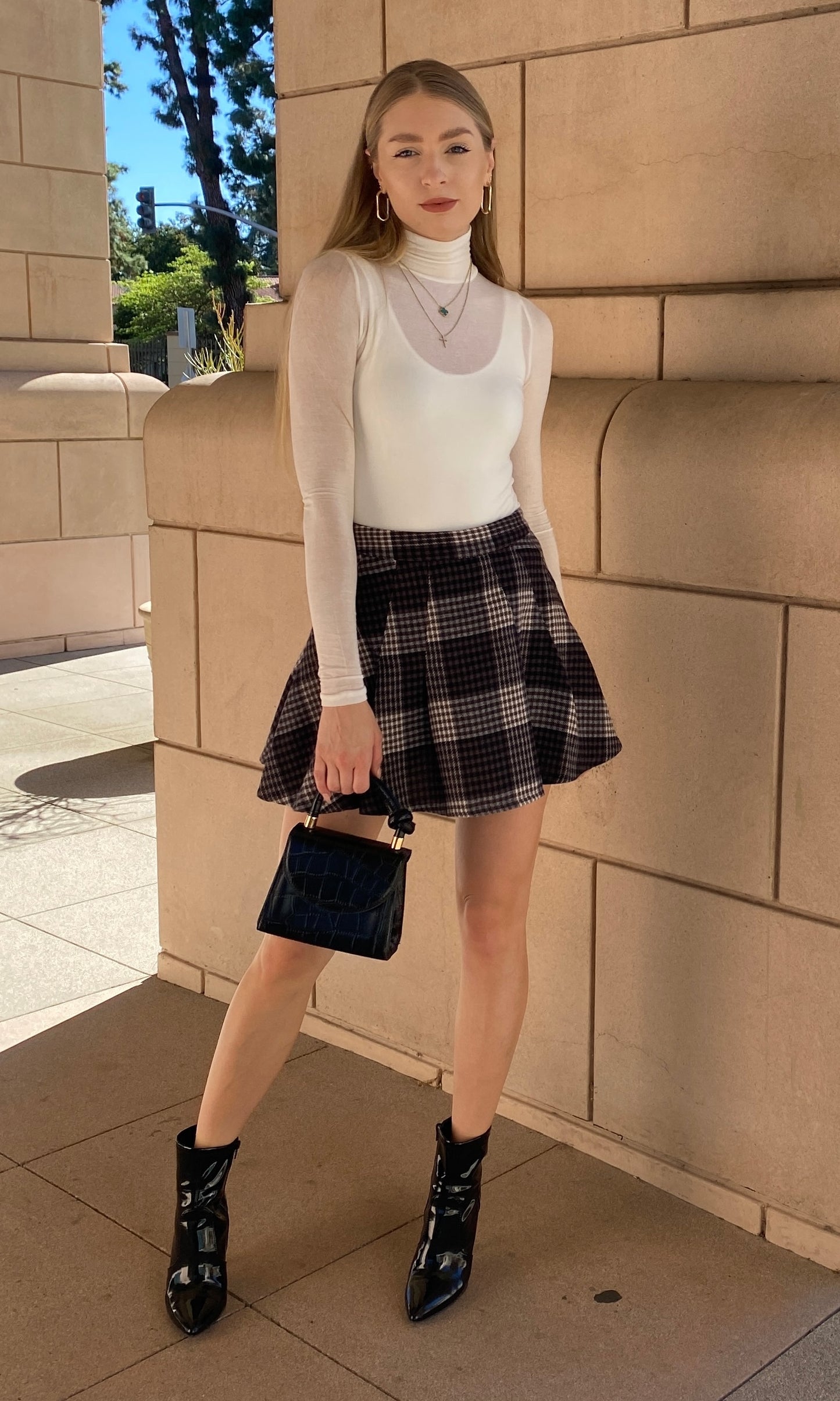 Plaid Mini Skirt