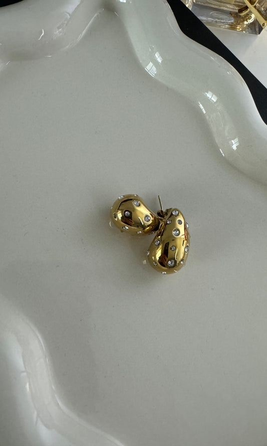 Rhinestone Teardrop Earring