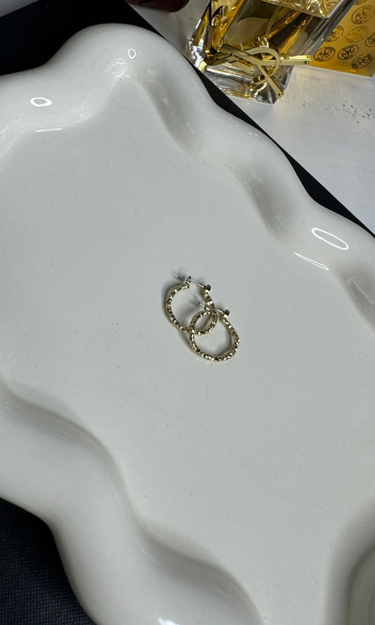Hammered Hoop Earrings