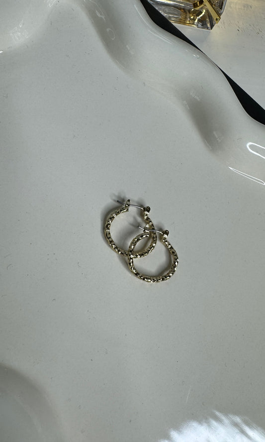 Hammered Hoop Earrings