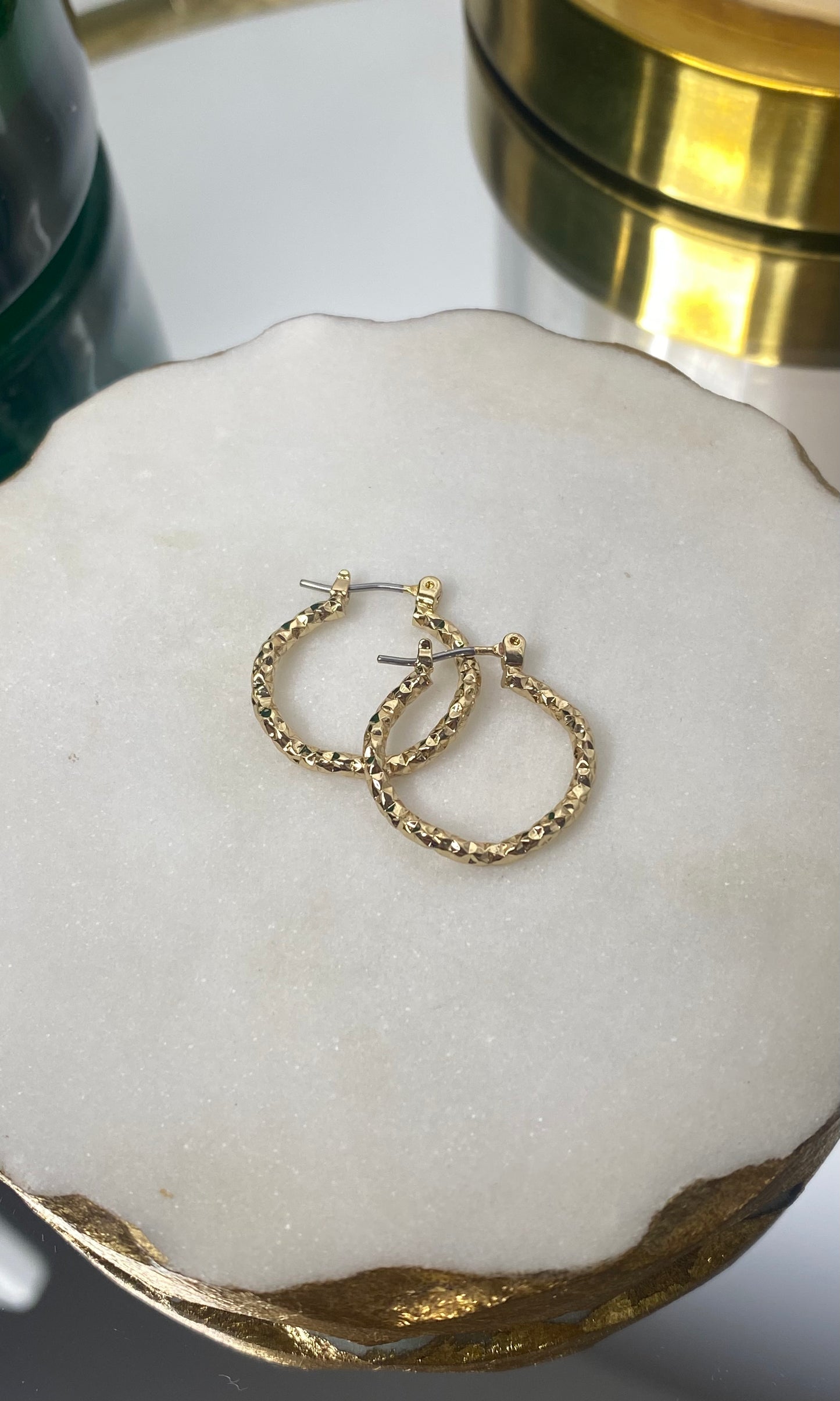 Hammered Hoop Earrings