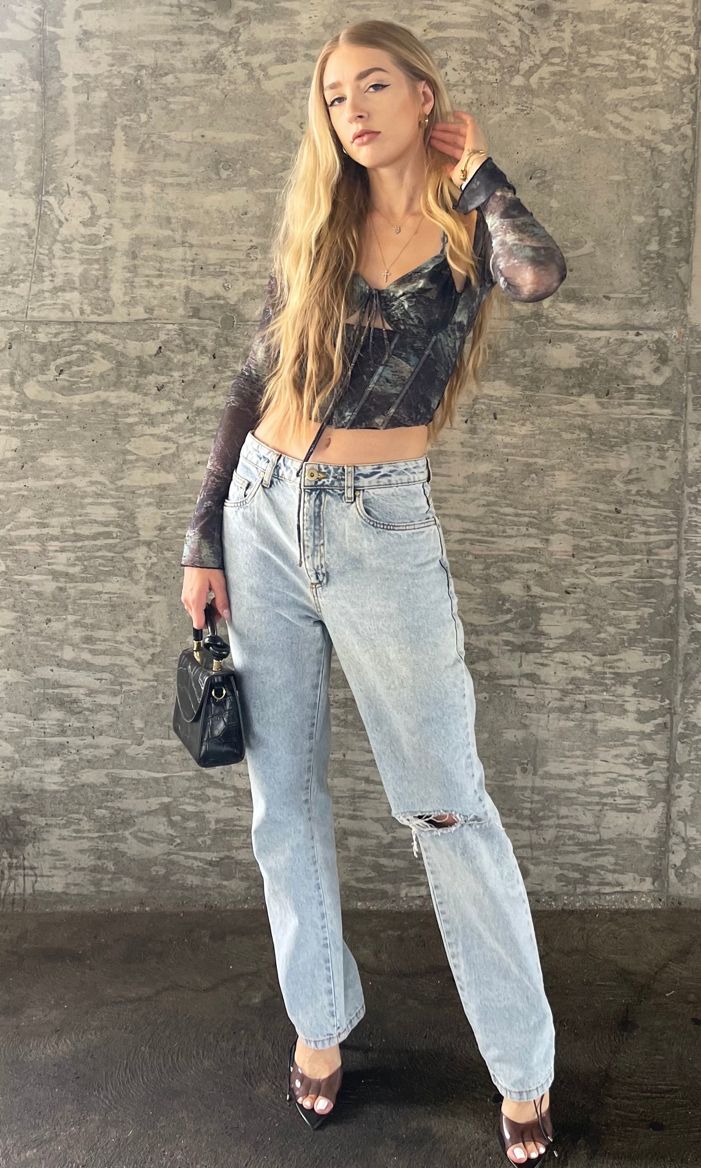 Poppy Printed Corset Top