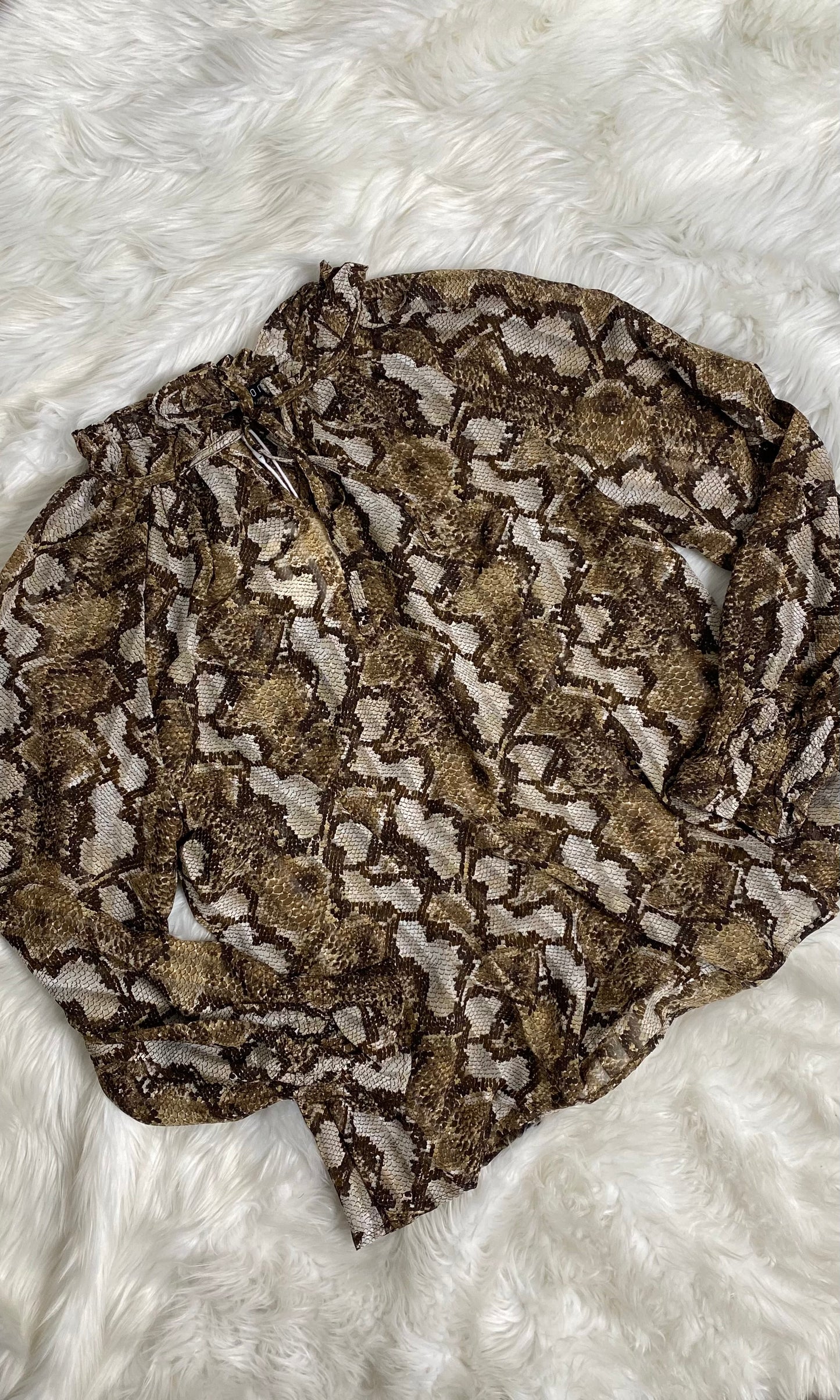 Steph Snakeskin Top
